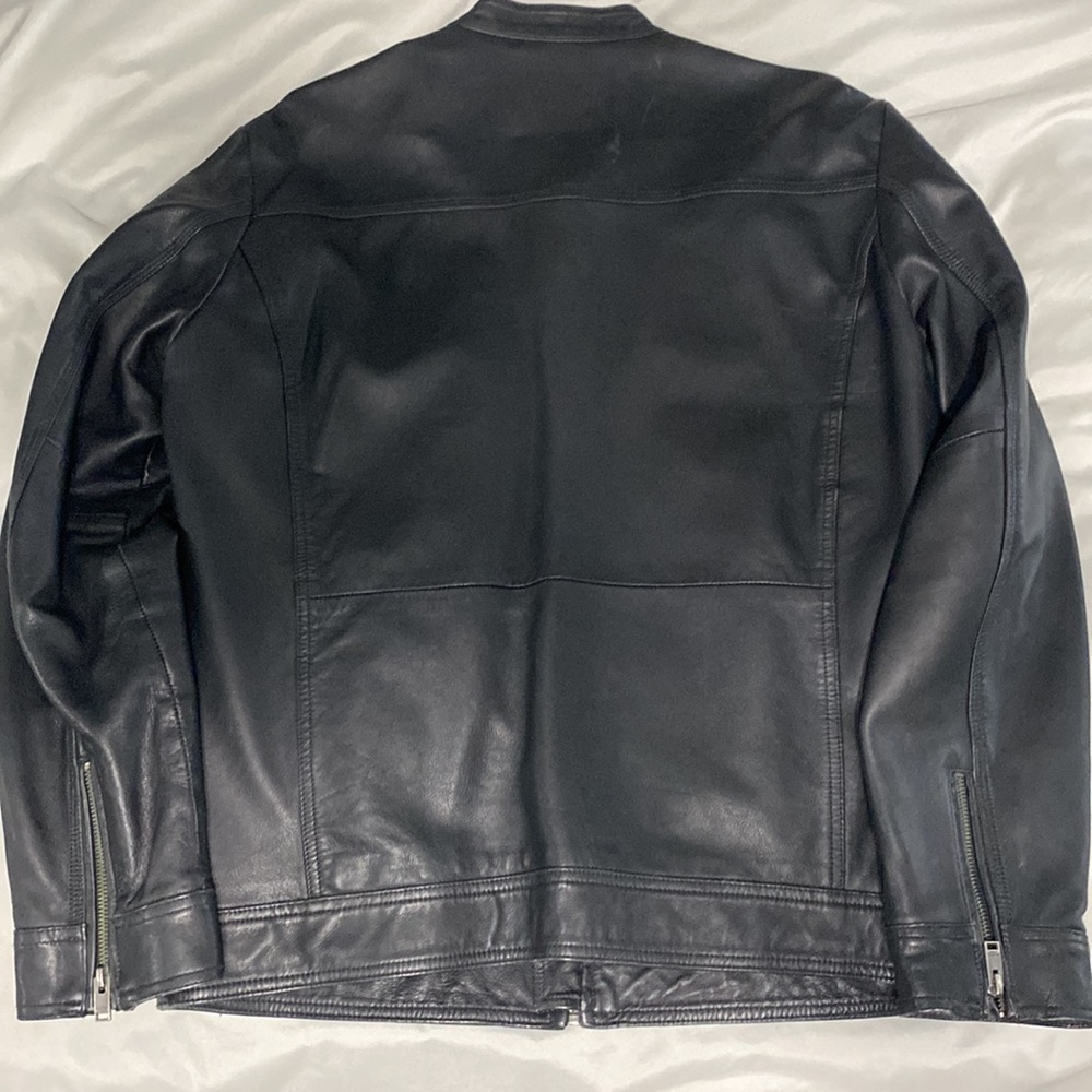 Cafe Racer Leather Jacket - Picture 3 of 3